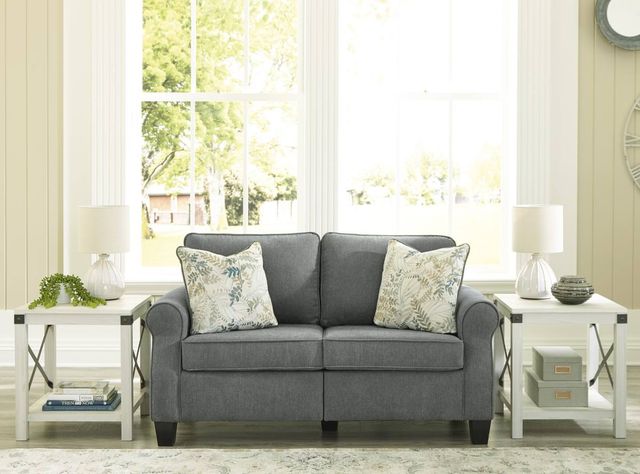 Signature Design by Ashley® Alessio Charcoal Loveseat-4