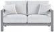 Signature Design by Ashley® Hurley Park Gray Aluminum/Fabric Outdoor Loveseat-1