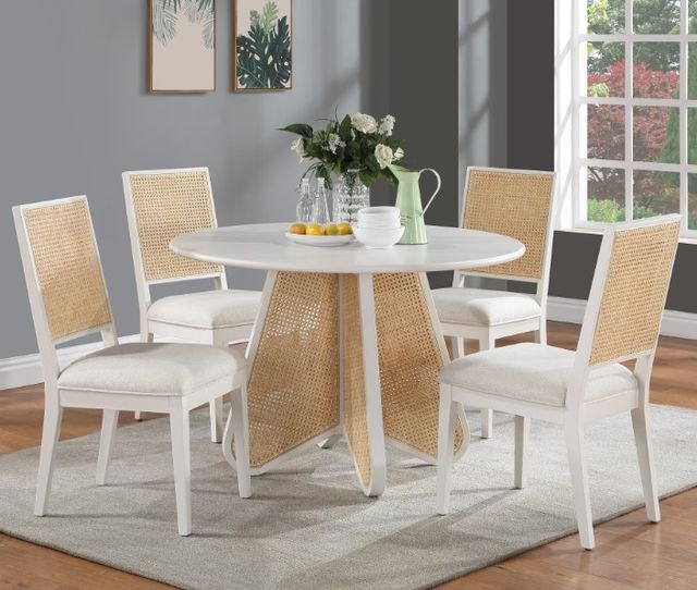 Meridian Furniture Butterfly White/Natural Dining Table-3