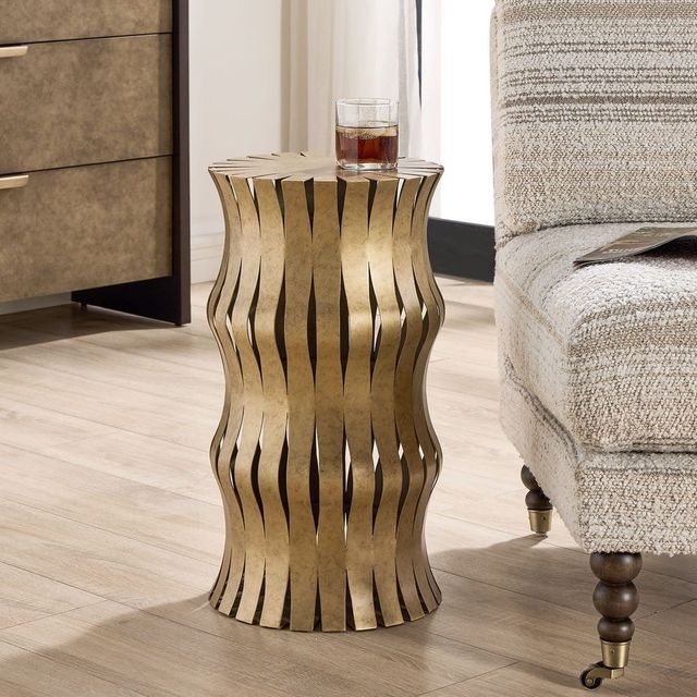 Uttermost® Arida Aged Gold Accent Table-1