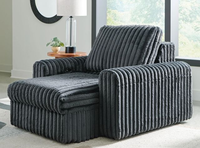 Signature Design by Ashley® HamlinBay Gunmetal Power Gliding Chaise-2