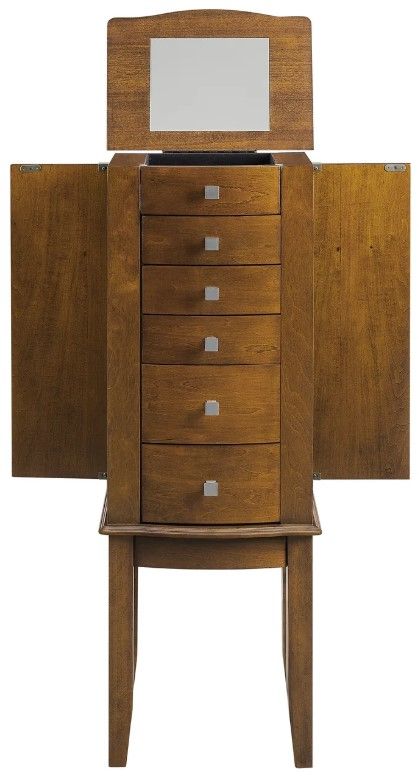 Powell® Meredith Walnut Jewelry Armoire-4