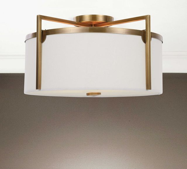Uttermost® Colfax Antique Brass 3-Light Semi Flush-1