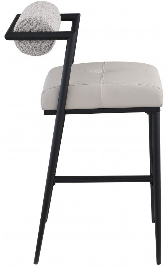 Meridian Furniture Stryker Taupe/Matte Black Bar Stool-3