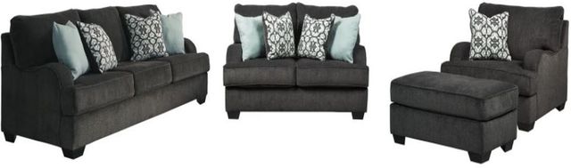 Benchcraft® Charenton 4-Piece Charcoal Living Room Set-0