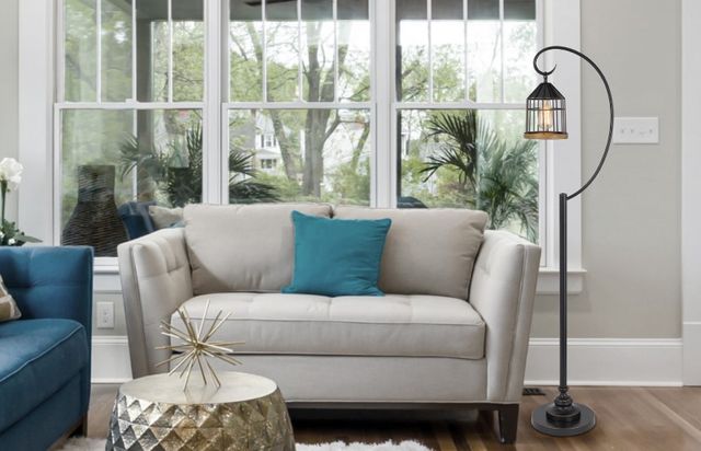 Cal® Lighting & Accessories Valparaiso Dark Bronze Floor Lamp-2