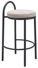 Zuo® Modern Sisal 2-Piece Beige Tweed/Black Counter Stool Set-0