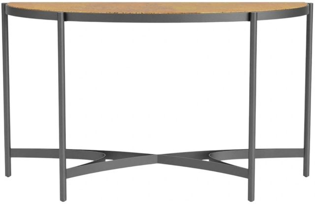 Riverside Furniture Durango Canyon Stone Sofa Table with Wrought Iron Base-2