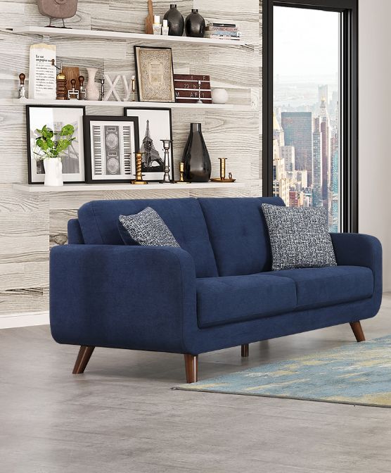 Mazin Furniture Noma Lapis Blue Loveseat-1