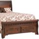 Urban Collections by Yutzy Woodworking New Generations Rustic Cherry Queen Sleigh Bed Low Footboard-1