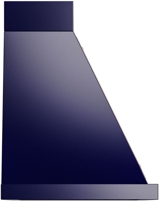 Ilve® Nostalgie II Noblesse 36" Midnight Blue Wall Mounted Range Hood with Copper Trim-2