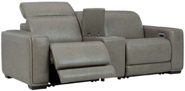 Signature Design by Ashley® Correze 3-Piece Gray Power Reclining Sectional with Console-3