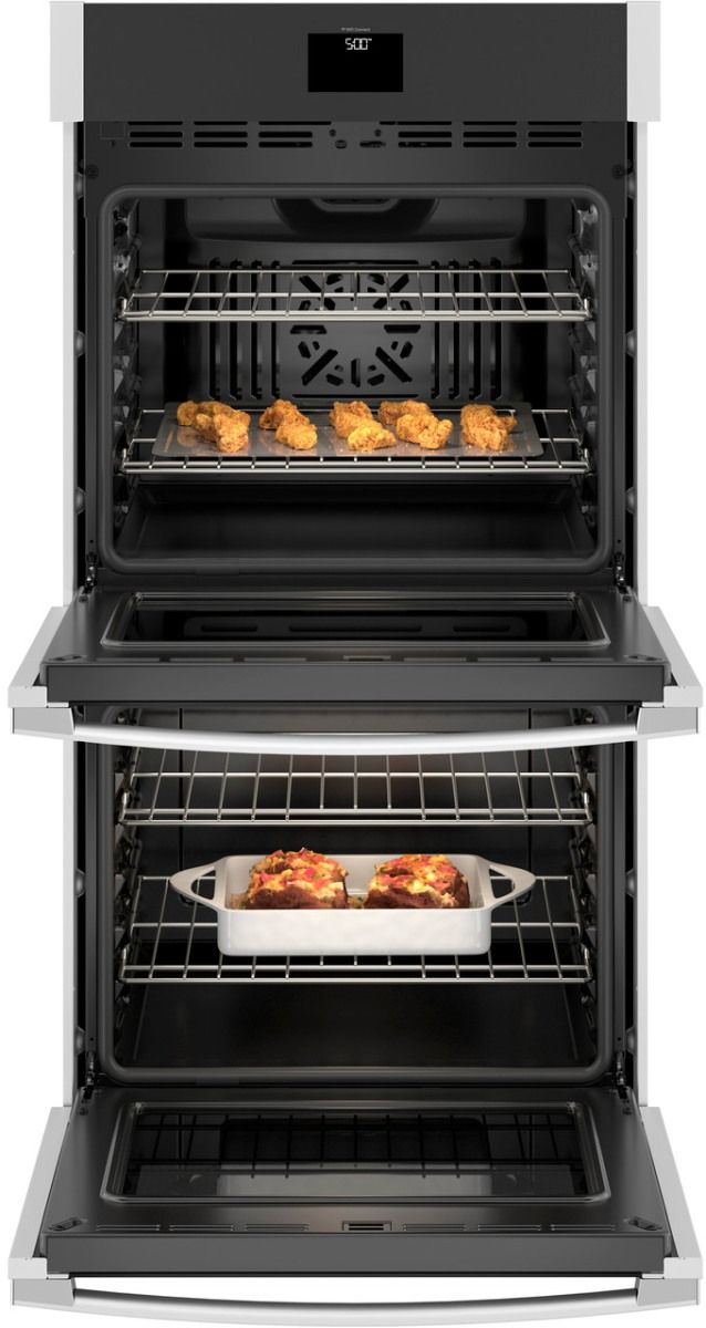 GE® 27" Stainless Steel Double Electric Wall Oven-3