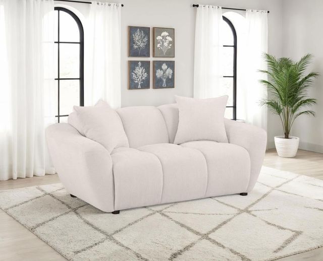 Coaster® Destino Greige Upholstered Splayed Arm Loveseat-1