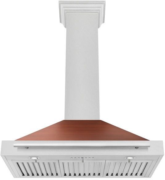 ZLINE 36" Stainless Steel Wall Mounted Range Hood with Copper Shell-2