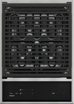 Wolf® 15" Stainless Steel Transitional Electric Grill Module Cooktop