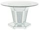 Michael Amini® Montreal™ Glass Top Dining Table with Mirrored Base-1