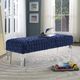 TOV Furniture Sal Woven Navy Velvet Bench-4