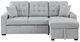 Homelegance® McCafferty 2-Piece Gray Right-Arm Facing Sleeper Sectional with Hidden Storage-3