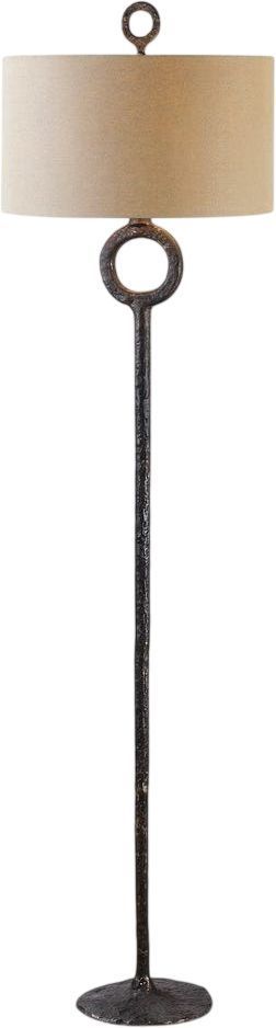Uttermost® Ferro Aged Rust Brown Floor Lamp-0