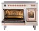 Ilve® Nostalgie II Noblesse 48'' Anique White Pro Style Induction Range with Copper Trim-3