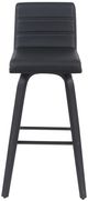 Armen Living Vienna 2-Piece Black Brushed/Black Swivel Counter Stool Set-2