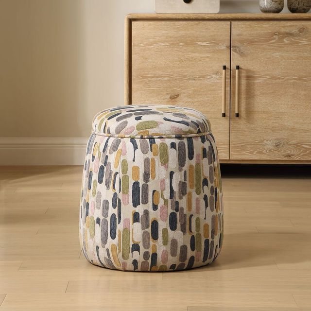 Uttermost® Arem Multi-Colored Upholstered Ottoman-1