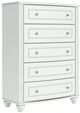 Signature Design by Ashley® Kozlani White 5-Drawer Chest-0