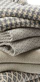 Giftcraft 4-Piece Cream/Gray Assorted Handloom Throw Set-1