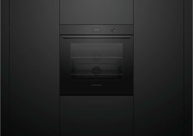 Fisher & Paykel Series 7 Contemporary 30" Black Glass Single Electric Wall Oven with Self-Cleaning-2