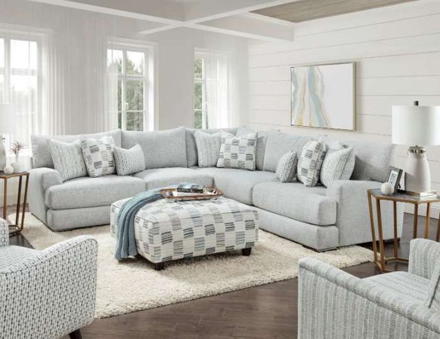 Fusion Furniture Entice Paver Gray/White Accent Chair-1