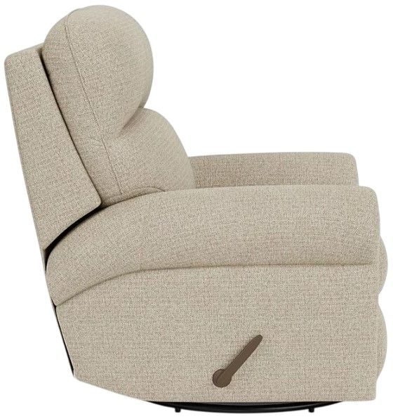 Flexsteel® Langston Brown Truffle Swivel Gliding Recliner-2