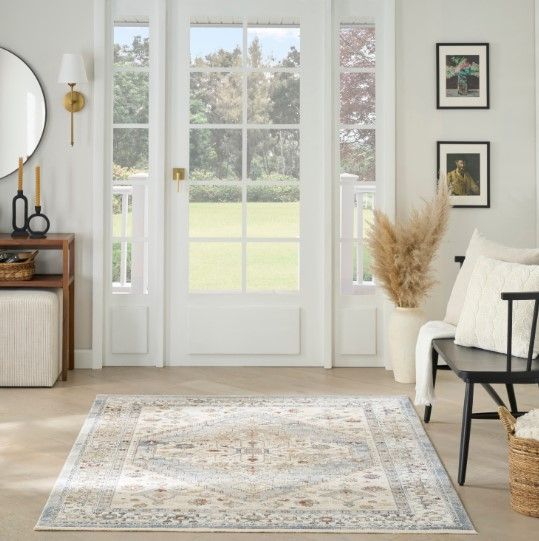 Nourison Home™ Pardis Blue Taupe 5'x7' Area Rug-1