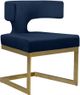 Meridian Furniture Alexandra Navy/Gold Velvet Dining Chair-0