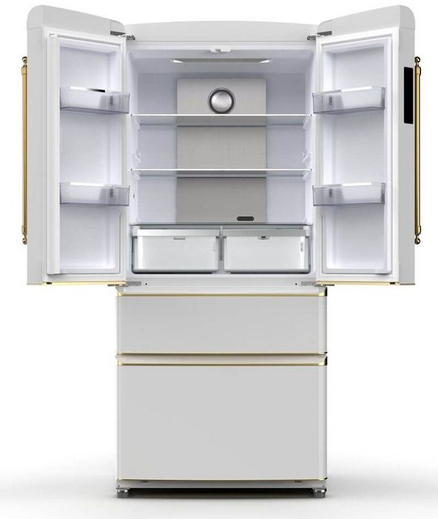 FORNO® Luigi 33 in. 18.0 Cu. Ft. White Counter Depth French Door Refrigerator-3