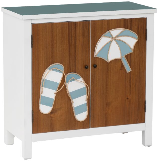 Coast2Coast Home™ Maren Blue/White Accent Cabinet-0