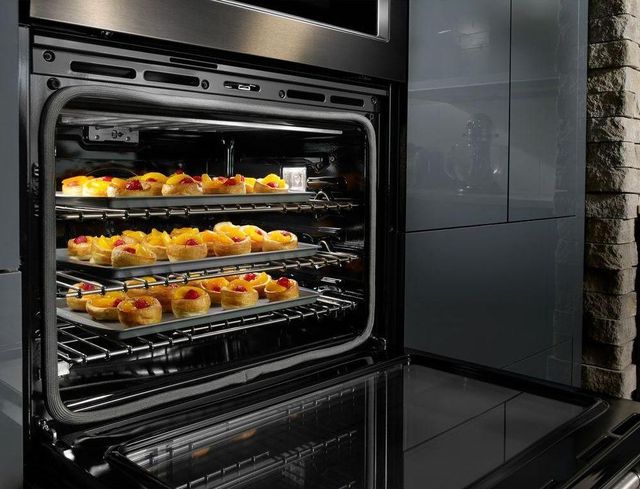 KitchenAid® 27" Black Stainless Steel with PrintShield™ Finish Electric Built In Oven/Microwave Combo-4