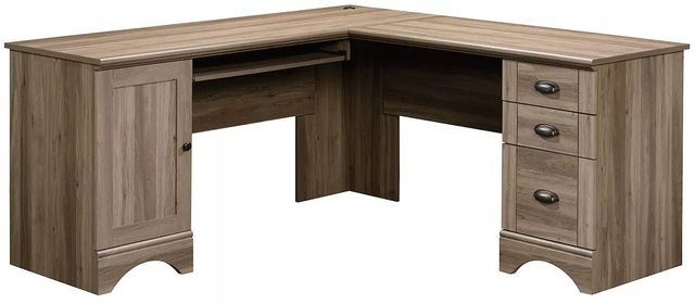 Sauder® Harbor View® Salt Oak® Corner Computer Desk