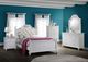 Elements International Alana White Twin Panel Bed-1