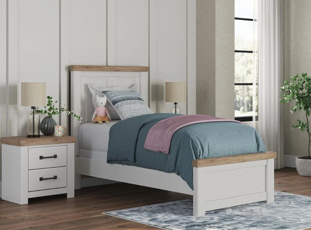 Benchcraft® Savonport Brown/White Youth Twin Panel Bed-1