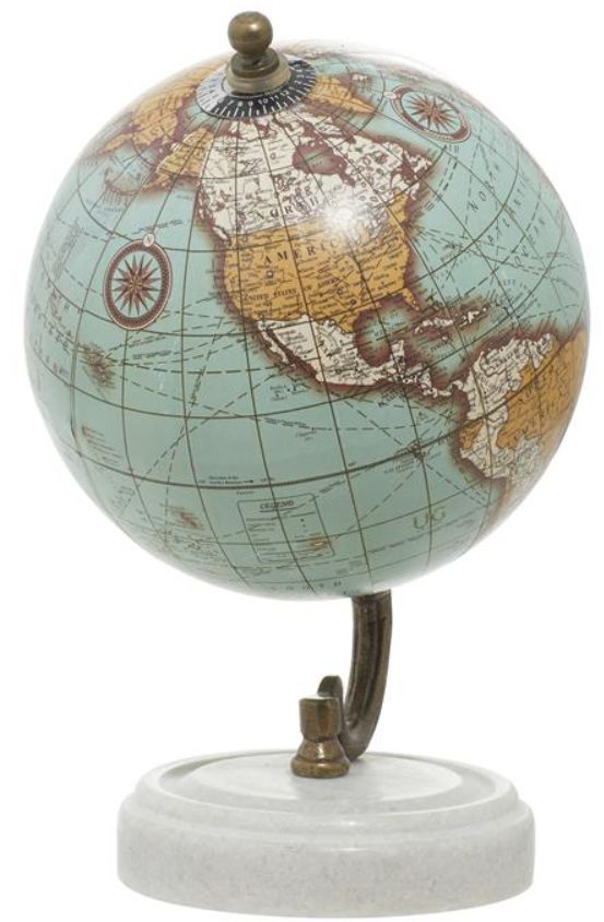 Deco Marche Teal 8" Globe-2