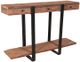 A & B Home Brown Sleeper Wood and Iron Console Table-0