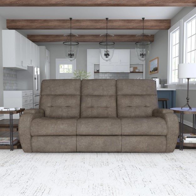 Flexsteel® Customizable Strait Leather Power Reclining Sofa with Power Headrest-2