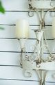 A & B Home Disressed White Candle Holder-4