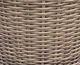 Plank & Hide Julian Brown Aluminum/Fabric/Wicker Outdoor Ottoman-4