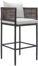 Zuo® Modern Palm Paradise Black/Gray Aluminum Outdoor Barstool-0