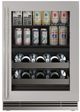 U-Line®  Home Collection 24" 4.9 Cu. Ft. Stainless Steel Dual-Zone Beverage Center with Glass Door-1
