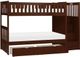 Homelegance® Rowe Dark Cherry Youth Twin/Twin Step Bunk Storage Bed-3
