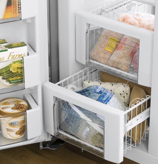 GE Profile™ 48 in. 28.7 Cu. Ft. Stainless Steel Built In Counter Depth Side-by-Side Refrigerator-10