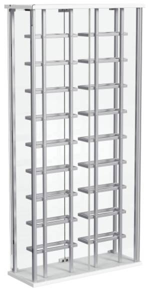 Coaster® Montara Chrome/White Curio Cabinet -2